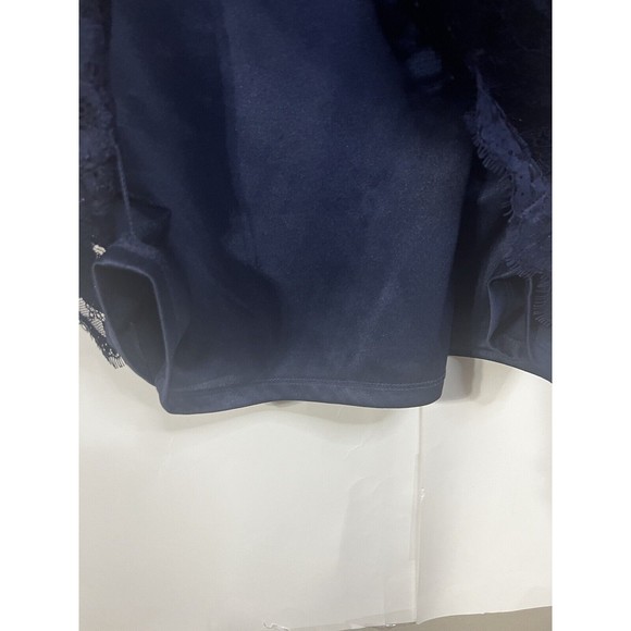 Dana Buchman Womens Sz XL Knee Length 3/4 Sleeve Lace Overlay Lined Dress Blue - Picture 6 of 10